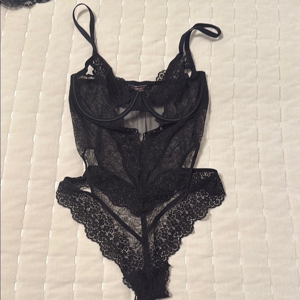 Victoria's Secret Black Lace Chemise